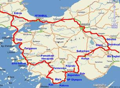 Mapa Turecka