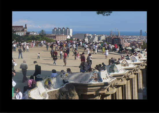 Park Gúell - Gaudího vlnitá lavička