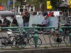 Pouliční život v Amsterdamu