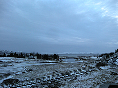 Národní park Þingvellir v zimě