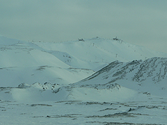 Lyžařské středisko Bláfjöll (Modré kopce) u Reykjavíku
