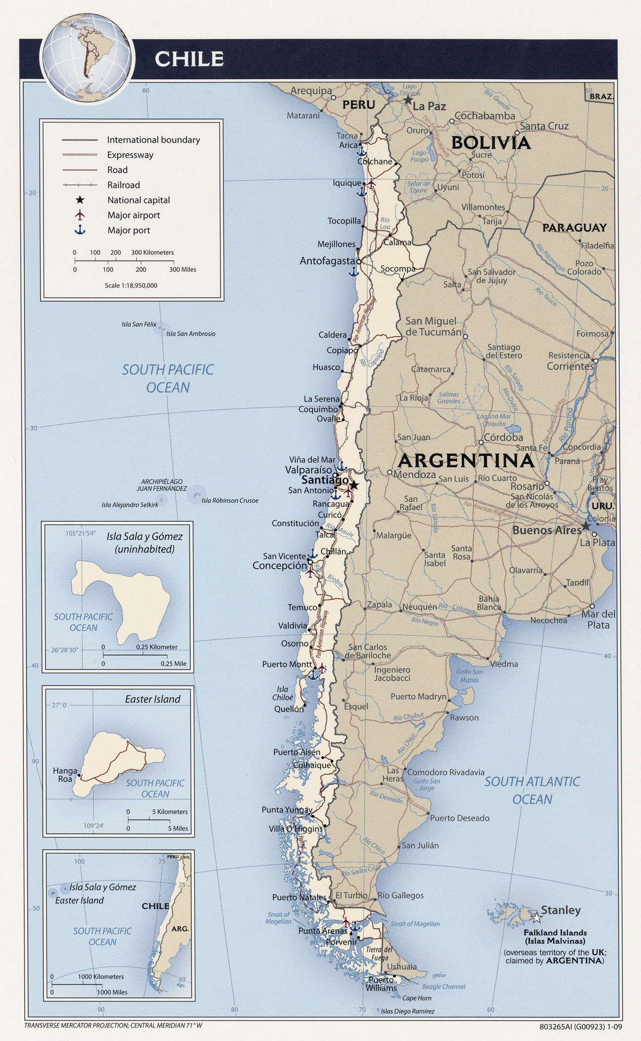 Patagonie: mapa Patagonie | CK Mundo