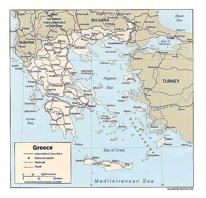 Řecko: mapa Řecka | CK Mundo