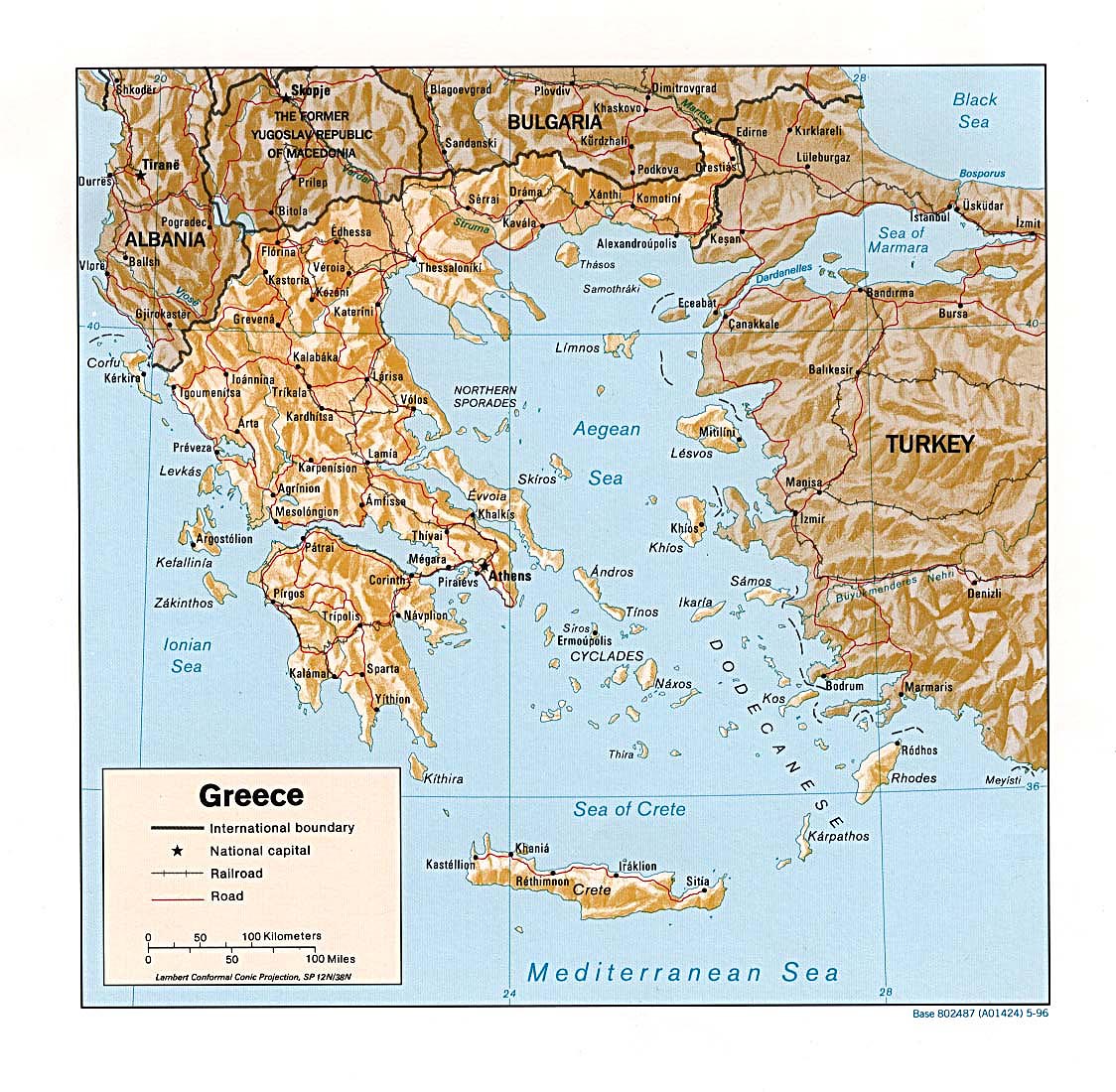 Řecko: mapa Řecka | CK Mundo