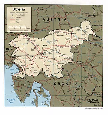 Politická mapa Slovinska