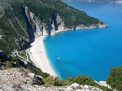 Kefalonie, pláž Myrtos