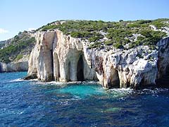 Zakynthos, Modré jeskyně