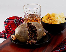 Tradiční masový pokrm haggis