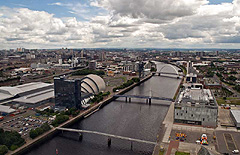 Výhled na město z Glasgow Tower