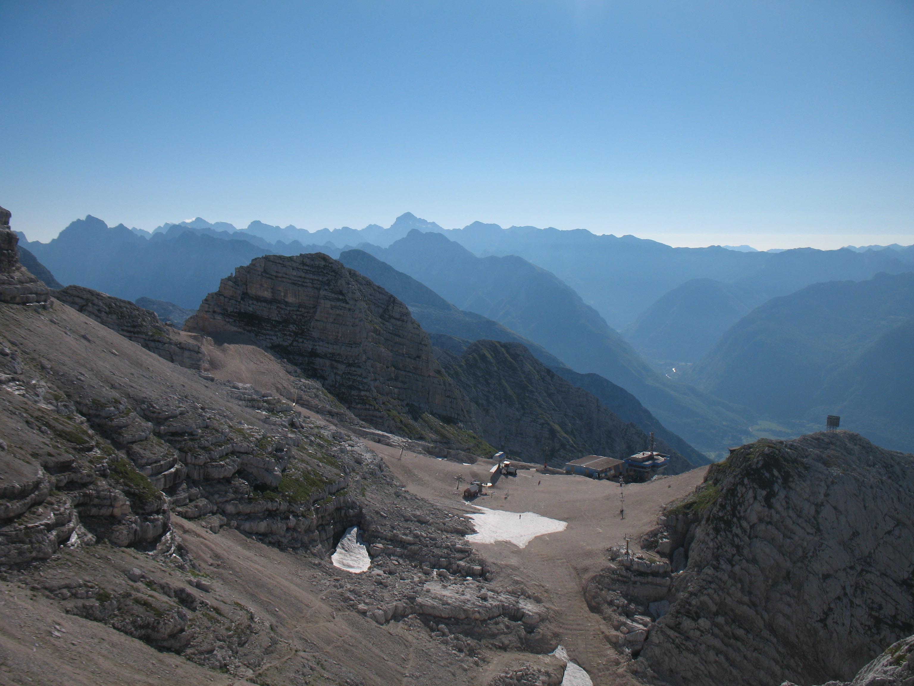 Horní stanice lanovky lyžařského střediska Kanin (Bovec)