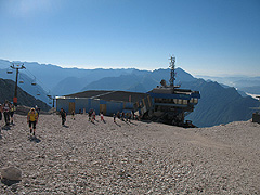 Horní zastávka lanovky lyžařského střediska Kanin (Bovec)