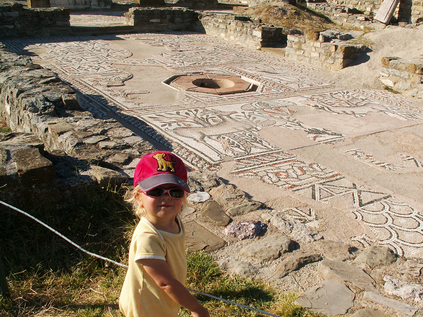 Mozaiky ve starobylém městě Stobi