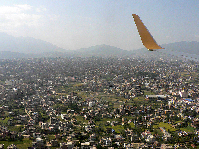 Přistání v Káthmándú