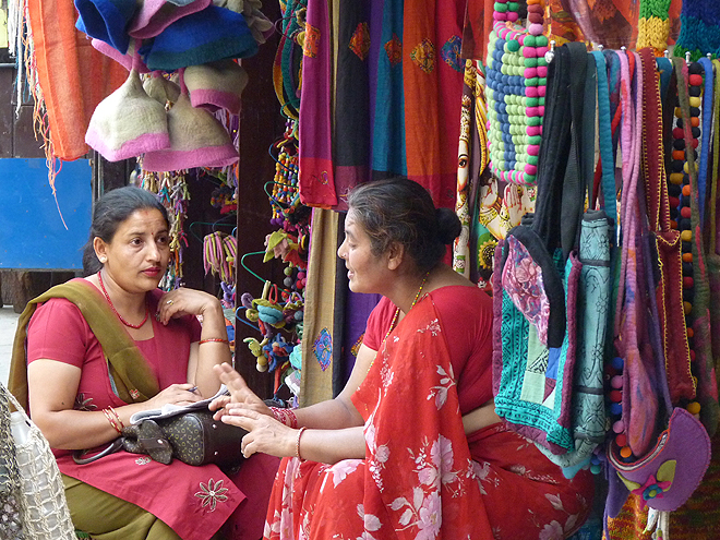 V Káthmándském Thamelu se suvenýry nakupují snadno