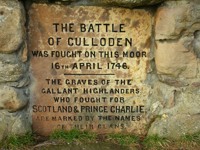 Památník bitvy u Cullodenu nedaleko Inverness
