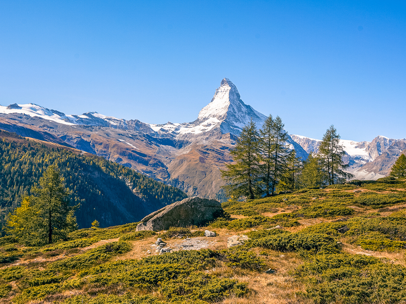Pohled na majestátní Matterhorn