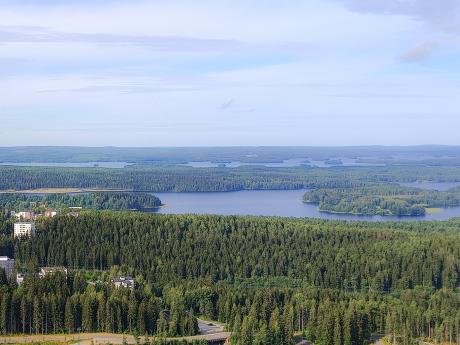 Pro oblast kolem města Kuopio jsou charakteristiké jezera a lesy