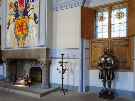 Interiér středověkého hradu Stirling