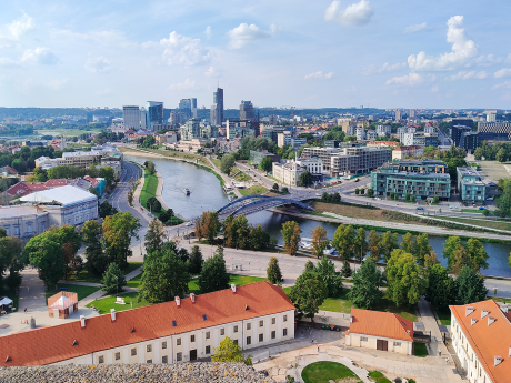 Pohled na Vilnius z Gediminova vrchu
