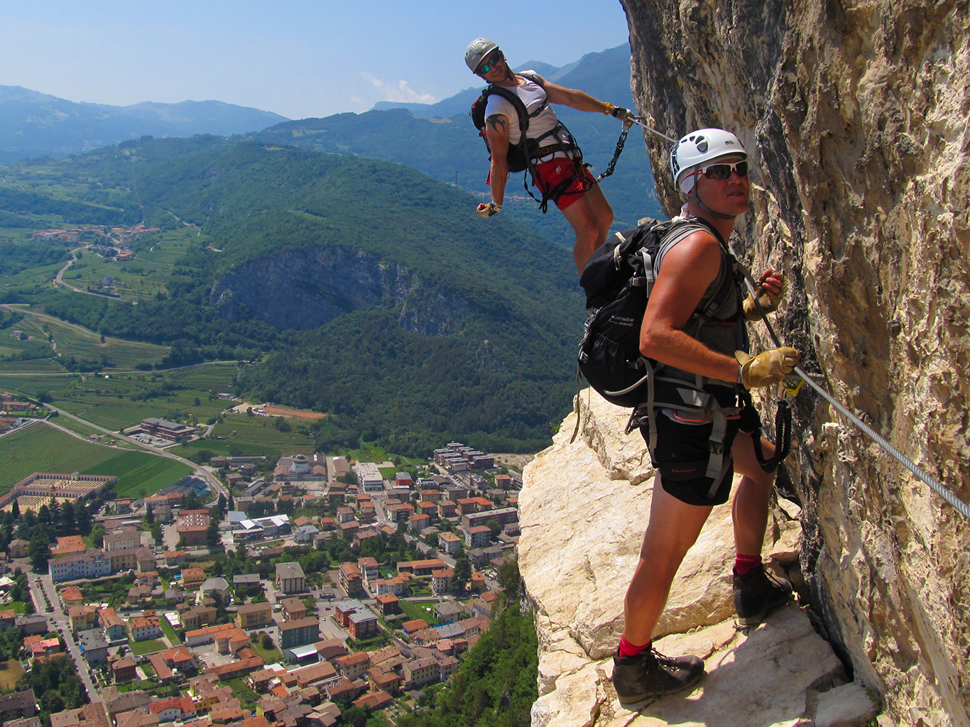 Ferrata Monte Albano nad městem Mori