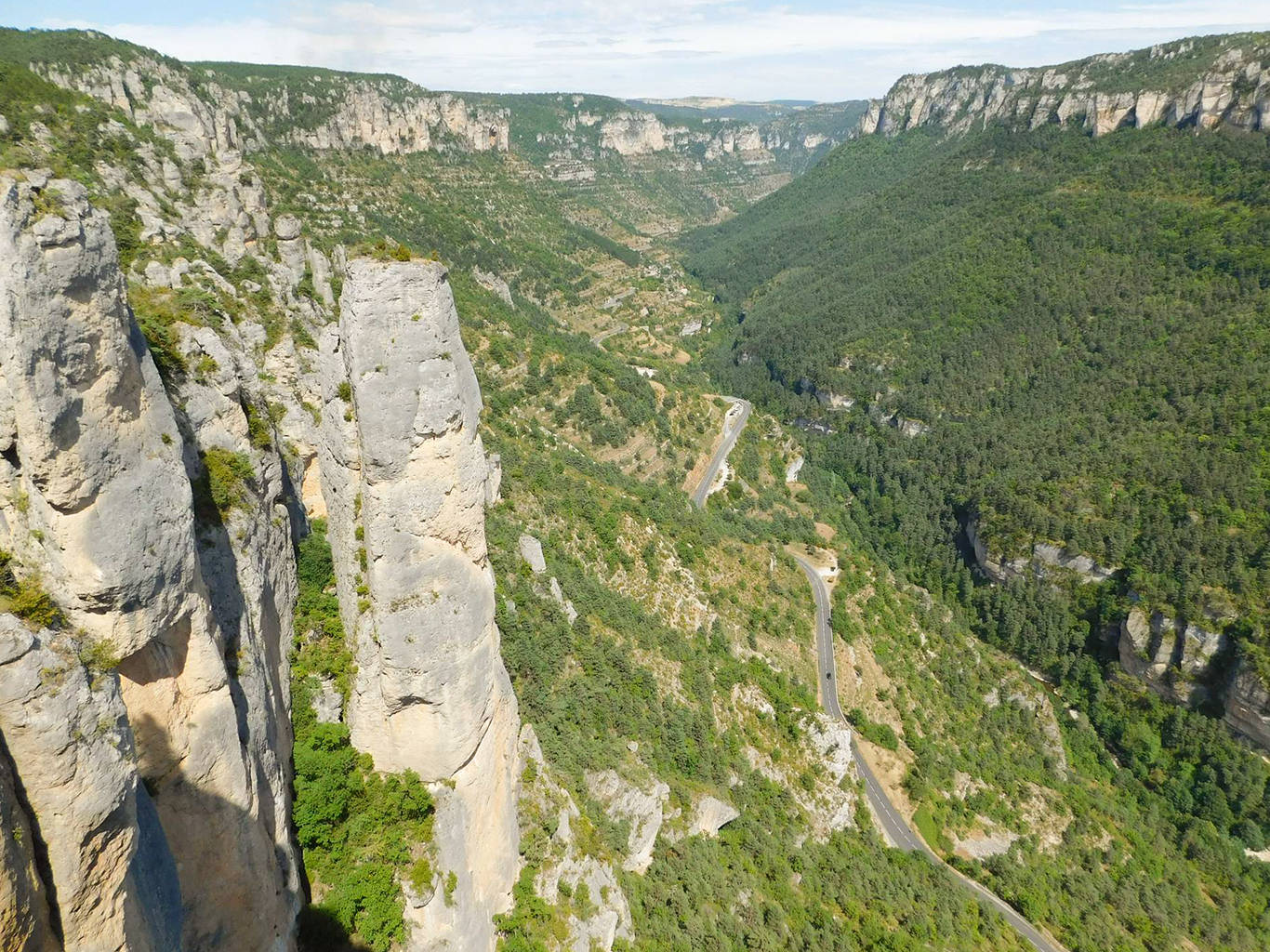 Kaňon řeky Jonte, která se vlévá do řeky Tarn