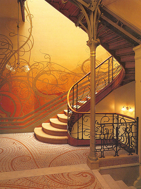 Nádherný secesní interiér domu Tassel navržený Victorem Hortou