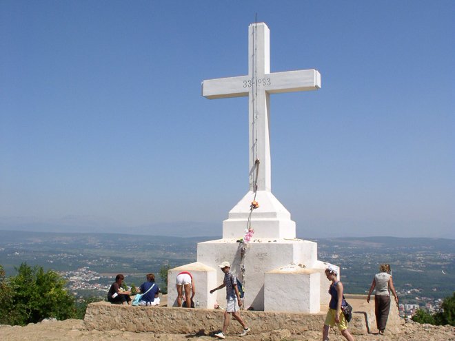 Poutní kopec Križevac nad Međugorje