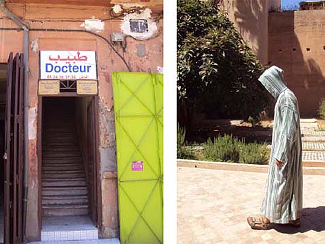 Ordinace marockého lékaře a jeden kráčející neznámý v oblíbené džalabě
