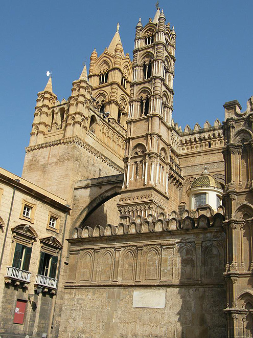 Palermo - katedrála z konce 12. století s normanskými prvky