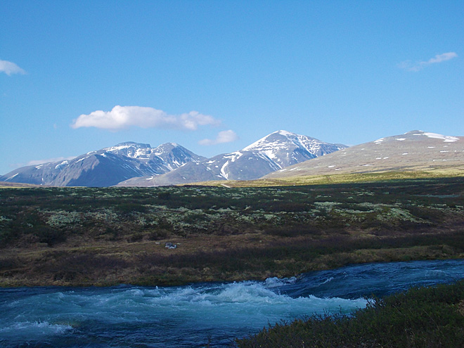 Večer v tundře v NP Rondane