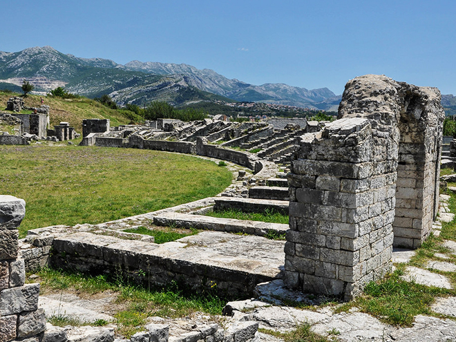 Ruiny antického města Salona poblíž Splitu