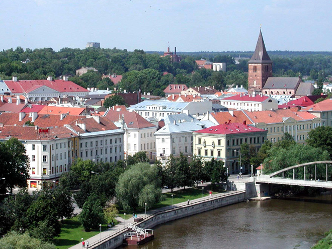 Výhled na druhé největší estonské město Tartu