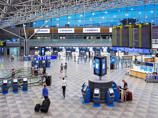 Terminál mezinárodního letiště Vantaa v Helsinkách
