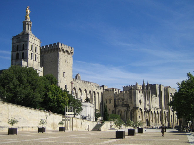 Papežský palác v Avignonu, hlavním městě departmentu Vaucluse