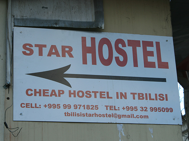 Pouze v Tbilisi je na výběr z hostelů
