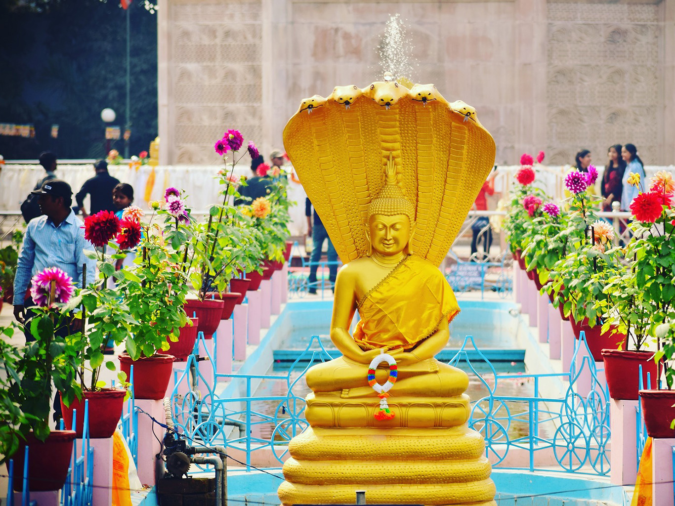 Buddhistický chrám ve městě Sarnáth nedaleko Váránasí
