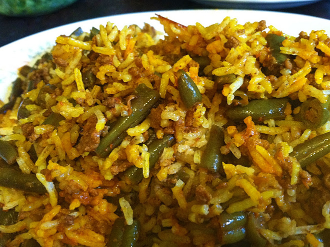 Lubia polo je jeden z rýžových pokrmů s fazolkami