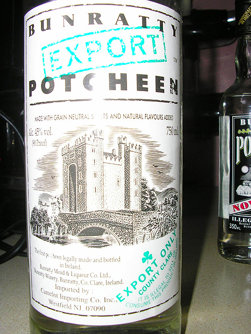 Potcheen - irský podomácku vyráběný destilát