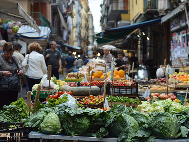 Navštivte italské trhy s čerstvou zeleninou a ovocem