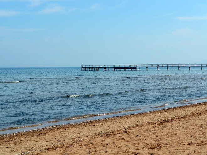 Pohled na pláž v Rimini
