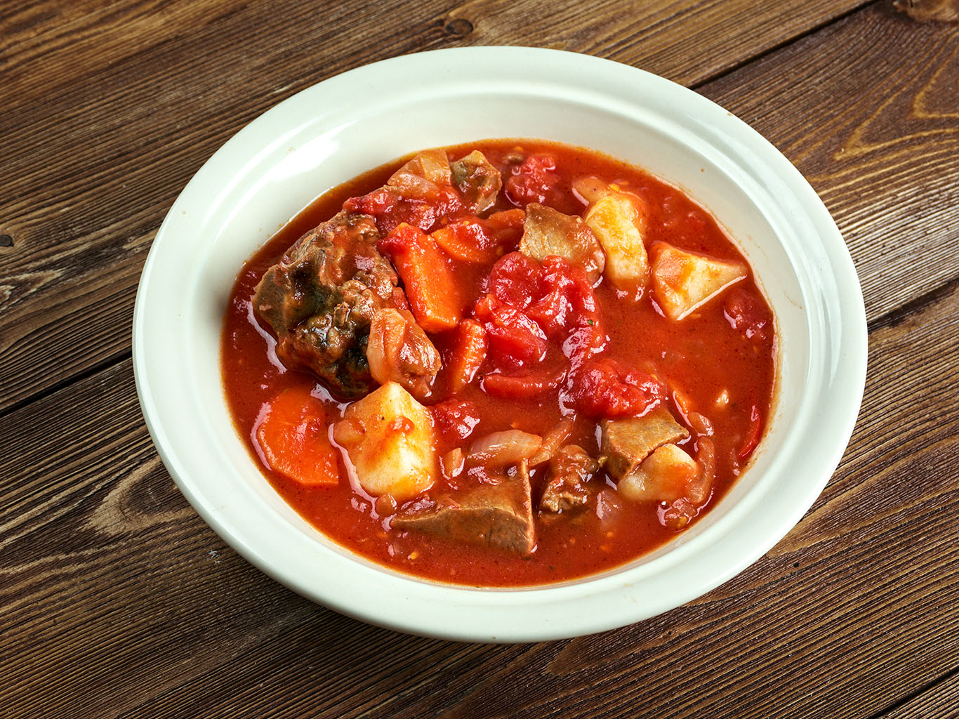 Tomato bredie je jihoafrický pokrm z pomalu dušeného skopového masa