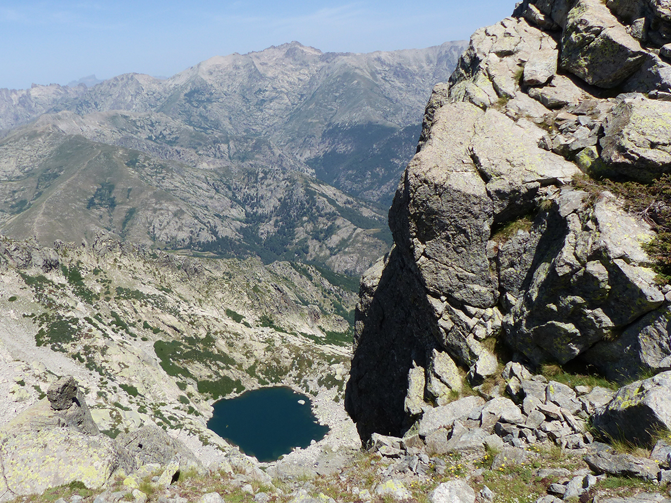 Pohled na jezero Lac d'Oro
