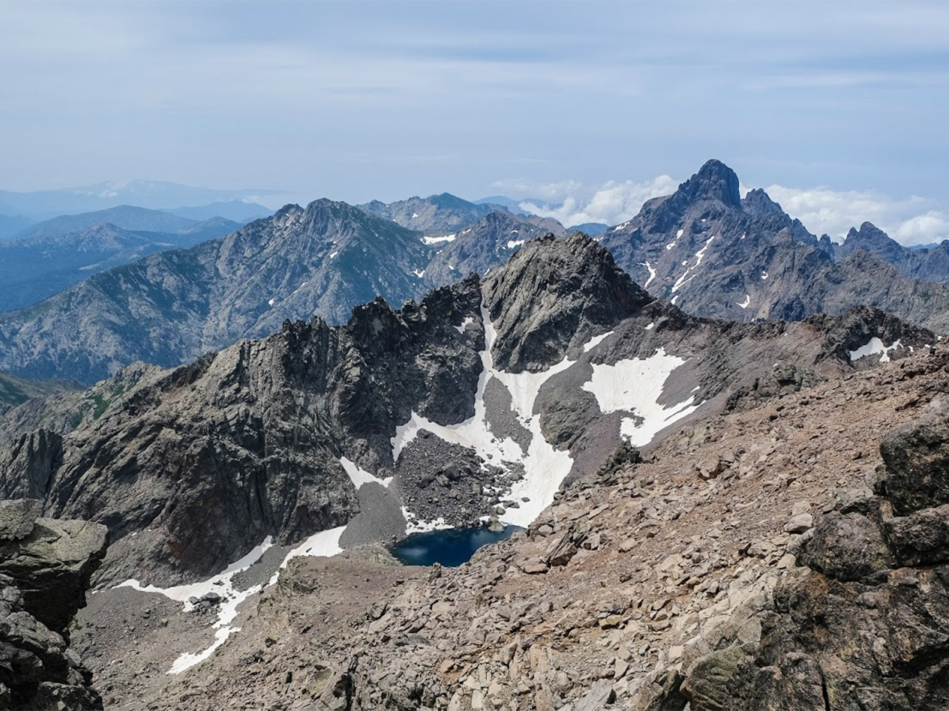 Pohled na Lac du Cinto
