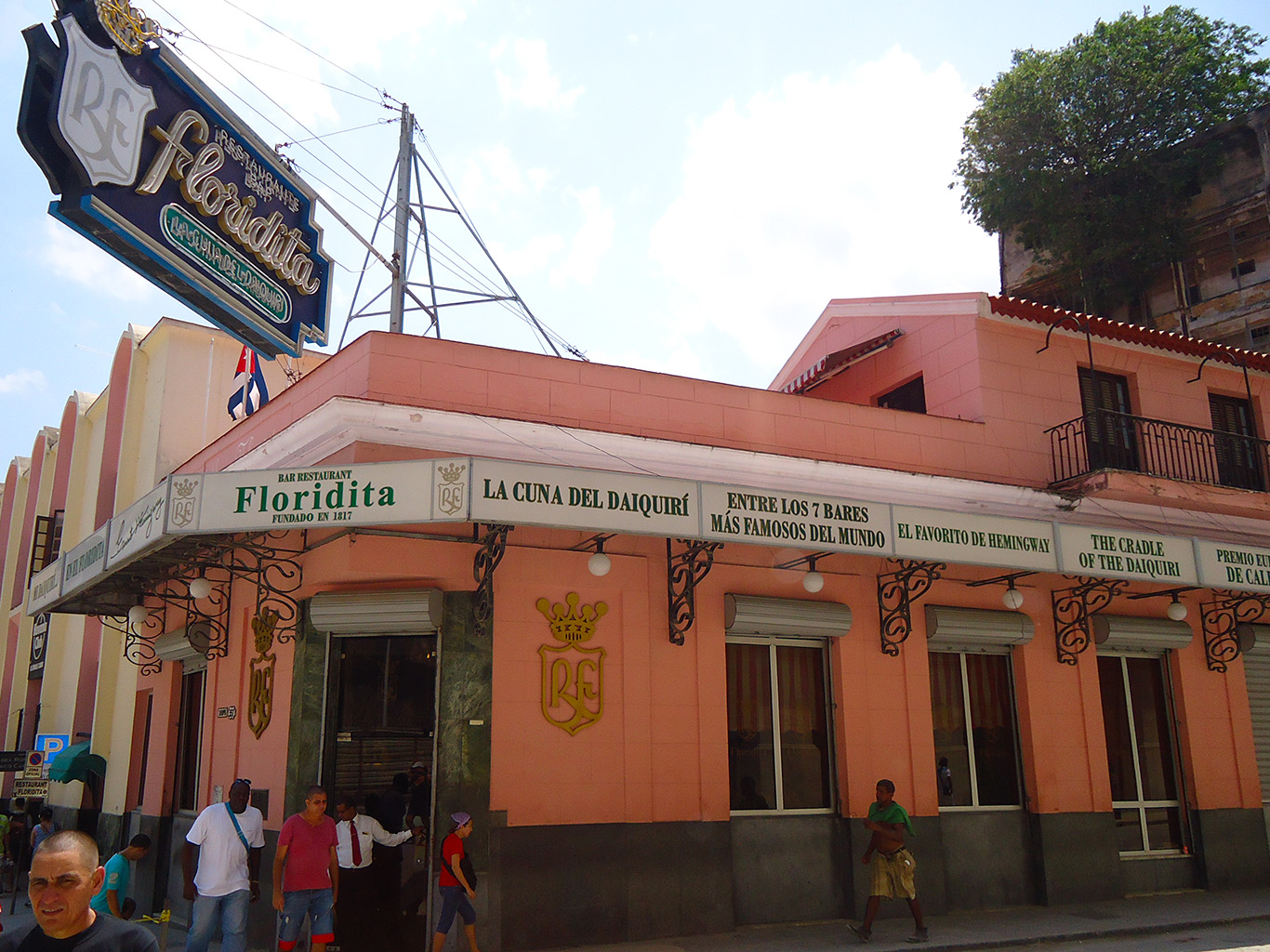 Oblíbený Hemingwayův bar Floridita, kam rád chodil na daiquirí