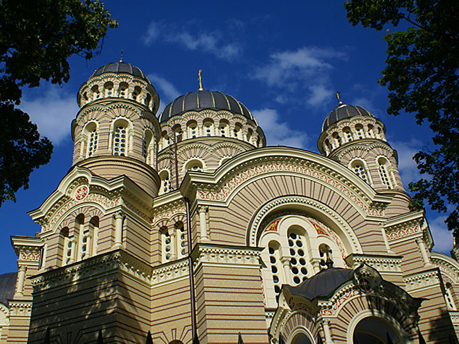 Katedrála Zrození Ježíše byla postavena pro ruskou komunitu v Rize