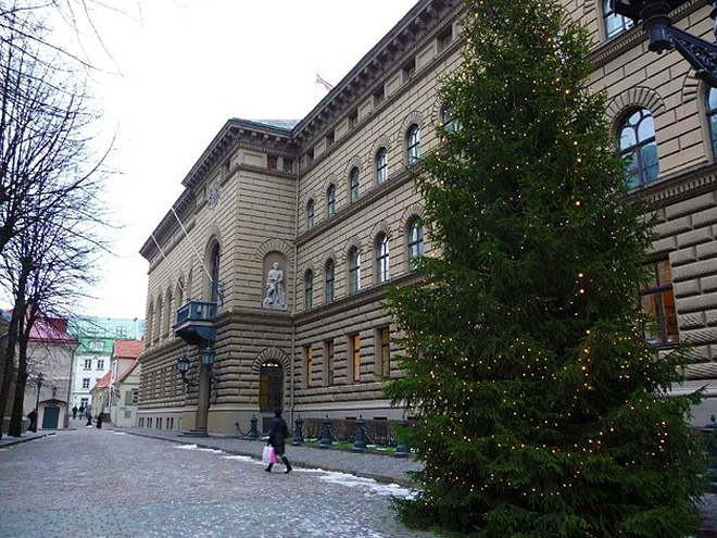 Budova parlamentu se stala v 80. letech centrem snah o nezávislost Lotyšska