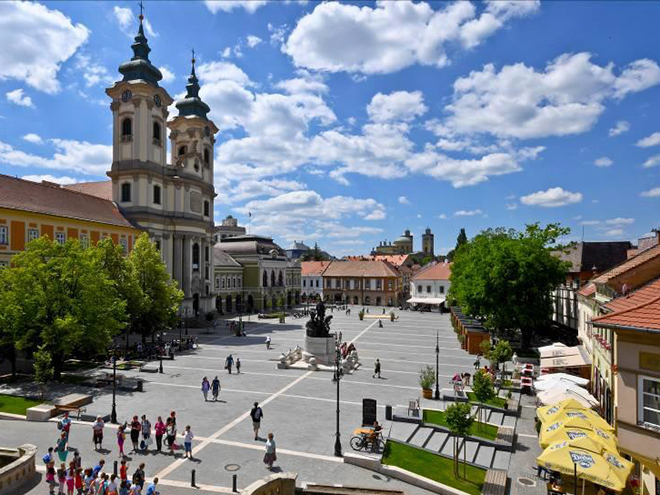 Náměstí ve městě Eger