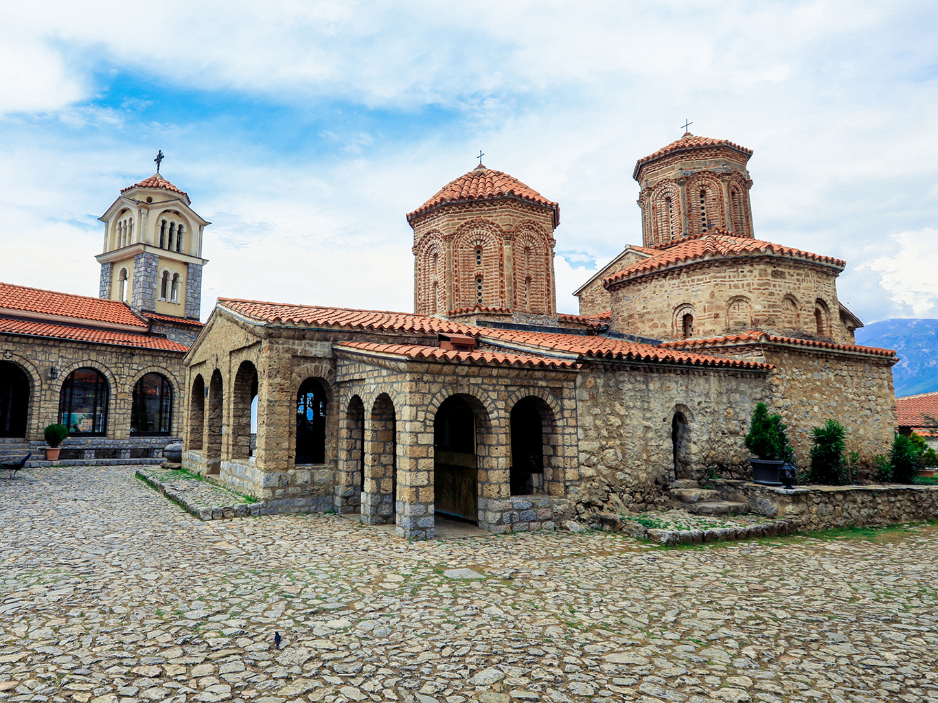 Klášter Sveti Naum nese prvky byzantské architektury