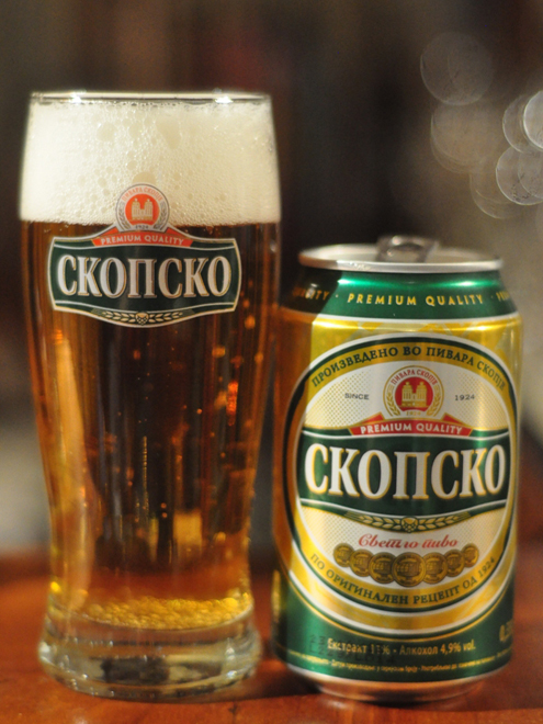 Oblíbenou značkou piva je Skopsko