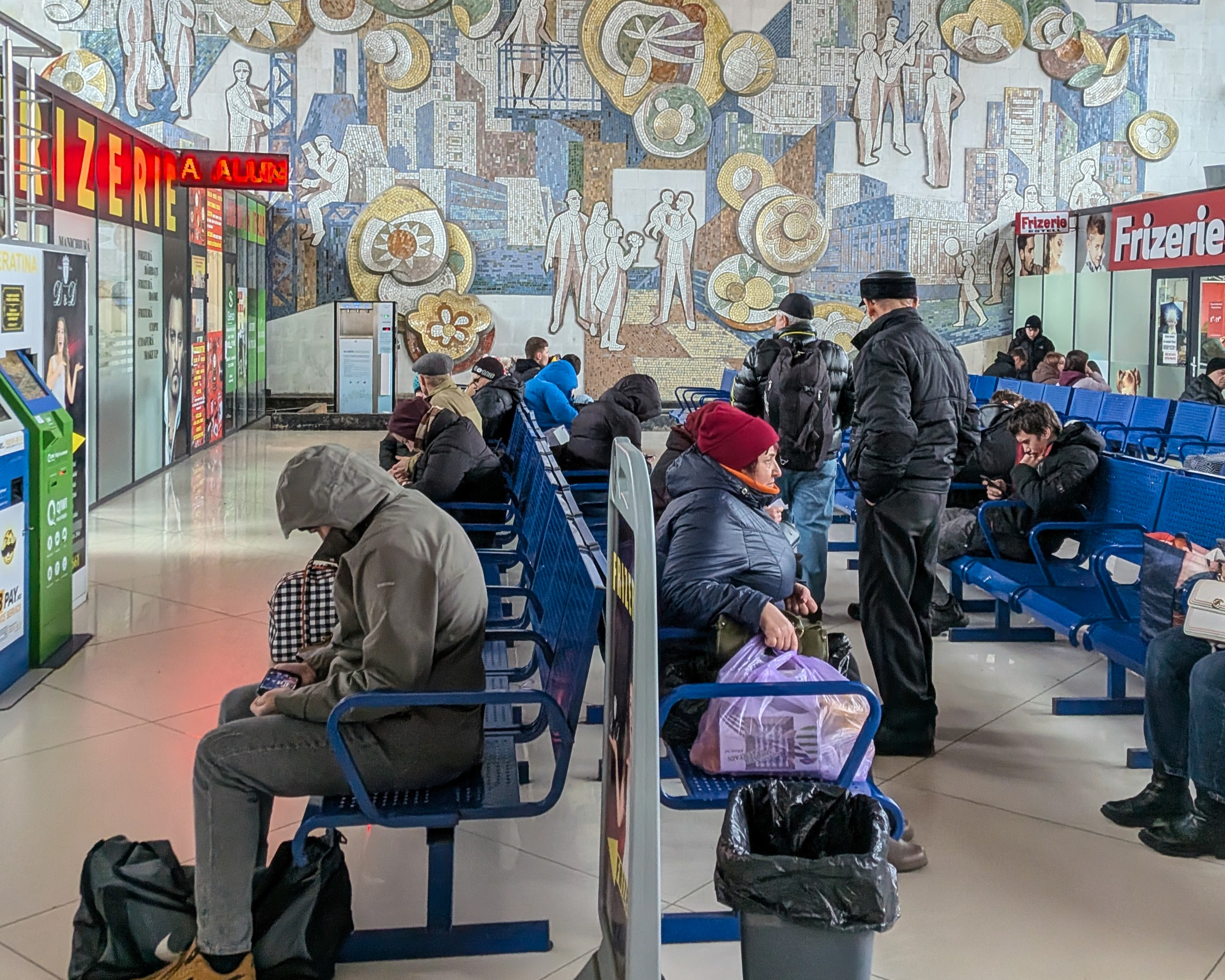 Čekárna centrálního autobusového nádraží v Kišiněvě 